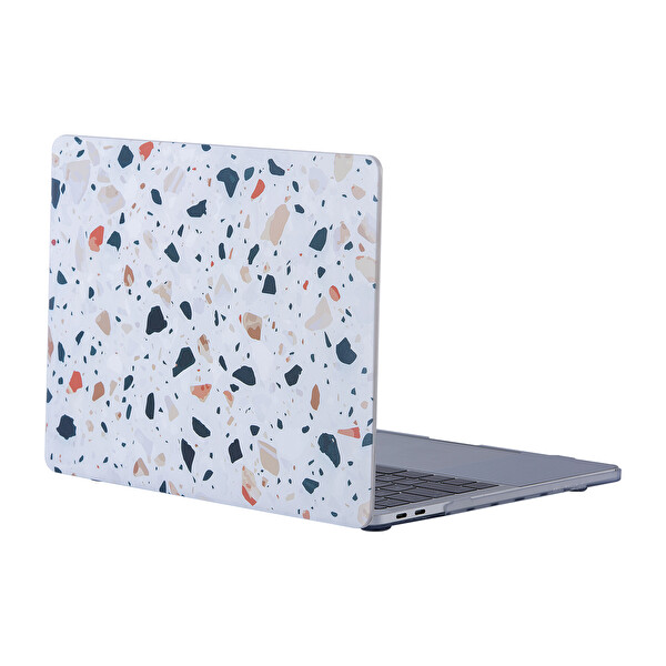 Gri Macbook Air Kılıf 13 Inç Terrazzonl (eski Usb'li Model 2010-2017) A1369 A1466 Ile Uyumlu