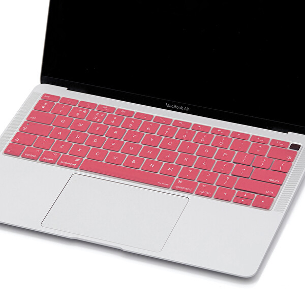 Pembe Laptop Macbook Air Klavye Koruyucu Us(abd) İngilizce Harf Baskılı A1932 Ile Uyumlu