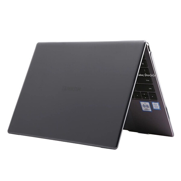 SyncCase Huawei Kılıf Matebook D15 Koruyucu (2019-2020-2021-2022 Yılı) ile Uyumlu Kristal iz Yapmaz Kılıf Siyah