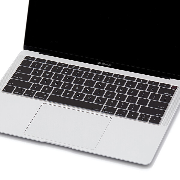Siyah Laptop Macbook Air Klavye Koruyucu Us(abd) İngilizce Harf Baskılı A1932 Ile Uyumlu