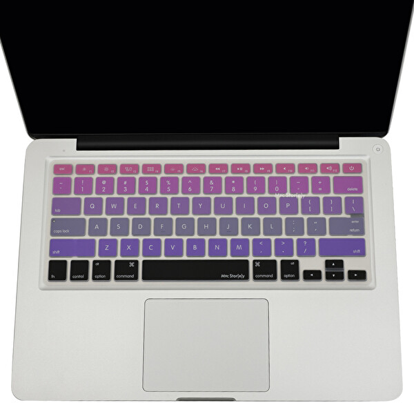 Pembe Mavi Macbook Air Pro Klavye Kılıfı Laptop Us(abd) İngilizce A1466 A1502 A1398 Ile Uyumlu Ombre