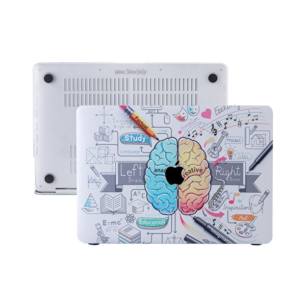 Beyaz Macbook Air Kılıf 13 Inç Brain eski Usb'li Model 2010 2017 A1369 A1466 Ile Uyumlu