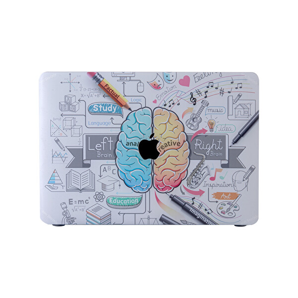 Beyaz Macbook Air Kılıf 13 Inç Brain eski Usb'li Model 2010 2017 A1369 A1466 Ile Uyumlu 4
