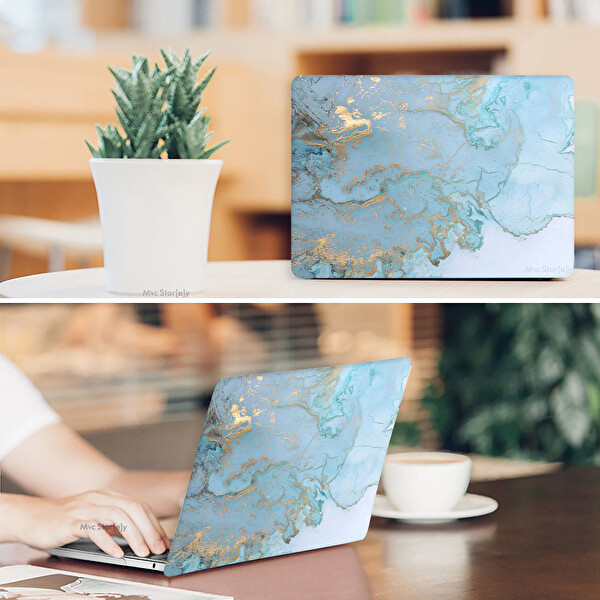 R-38 Macbook Air Kılıf 13 Inç Mermer06nl (eski Usb'li Model 2010-2017) A1369 A1466 Ile Uyumlu