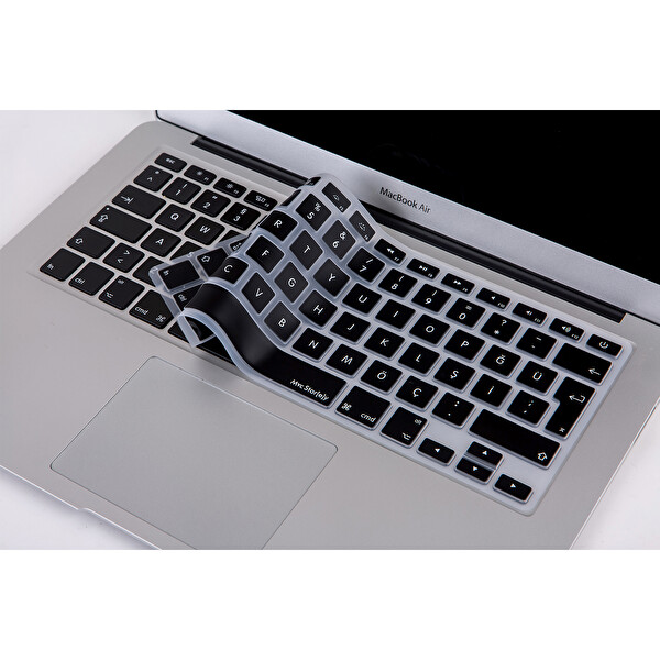 Siyah Türkçe Klavye Kılıfı Macbook Air 11 Inç 2010-2015 Ile Uyumlu