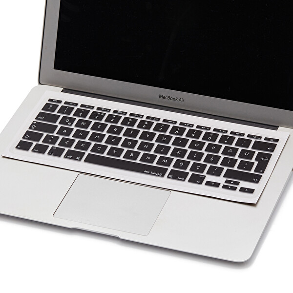 Siyah Türkçe Klavye Kılıfı Macbook Air 11 Inç 2010-2015 Ile Uyumlu