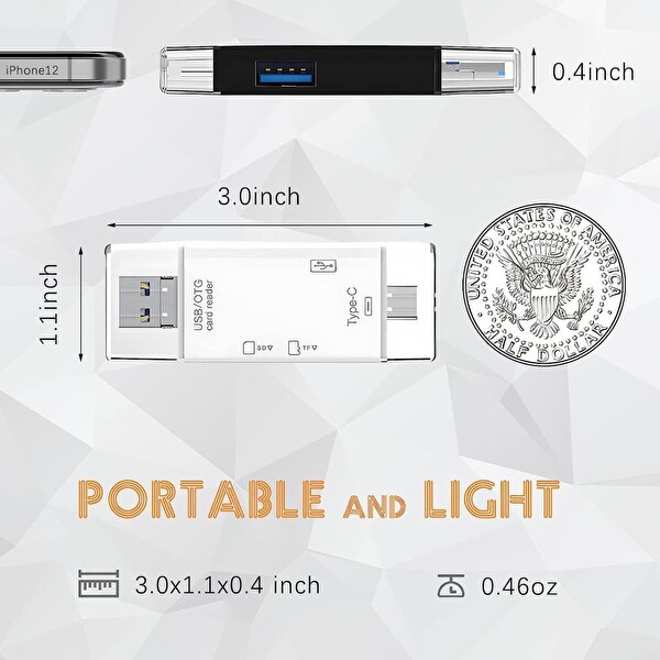 Torima YD-40 6 in 1 USB-OTG HUB Type-C Kart Okuyucu Adaptör