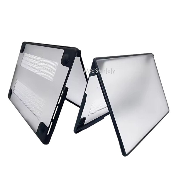 Macbook Air M1 Kılıf 13inç TPU Outdoor (TouchID'li M1 Air) A2337 A2179 A1932 ile Uyumlu Şeffaf