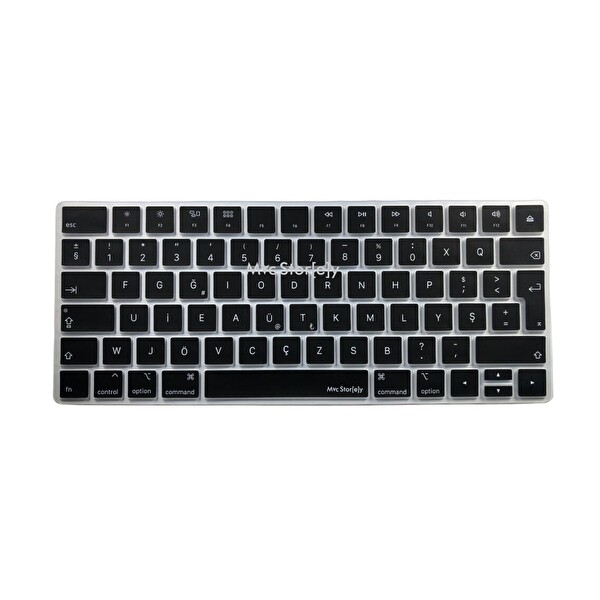 Siyah F klavye Apple Magic Keyboard-2 A1644 (F-Türkçe) ile Uyumlu Klavye Koruyucu Daktilo Tipi
