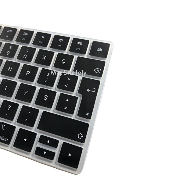 Siyah F klavye Apple Magic Keyboard-2 A1644 (F-Türkçe) ile Uyumlu Klavye Koruyucu Daktilo Tipi