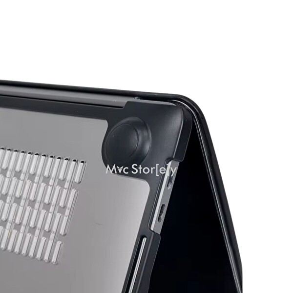 Macbook Air 13.6 inç M2-M3, TPU Outdoor (TouchID'li Air M2-M3) A2681 A3113 ile Uyumlu Siyah