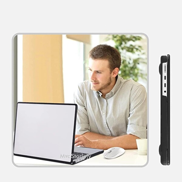 Macbook Pro 13inç M1-M2, TPU Outdoor A1706 A1708 A1989 A2159 A2251 A2289 A2338 ile Uyumlu Şeffaf