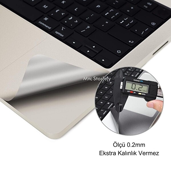 Macbook Air 15.3 inç M2-M3, Touchpad Sticker Film Koruyucu (2023-2024) A2941 A3114 ile Uyumlu Karışık