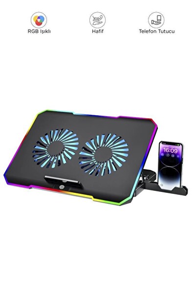 Torima CF-04 Ayarlanabilir Dizüstü Bilgisayar Rgb Soğutma Fanı Siyah