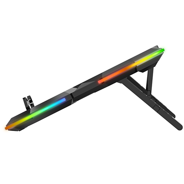 Rampage S47 COOLFLOW 5 Adet Kırmızı Led Fan 1 Usb 7 Farklı Kademe Ayarı 10 17.3 Notebook Soğutucu Stand