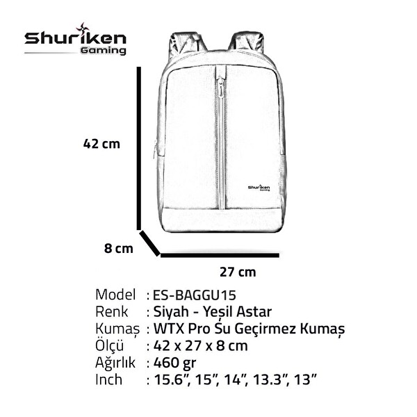 Shuriken ES-BAGGU15 15.6