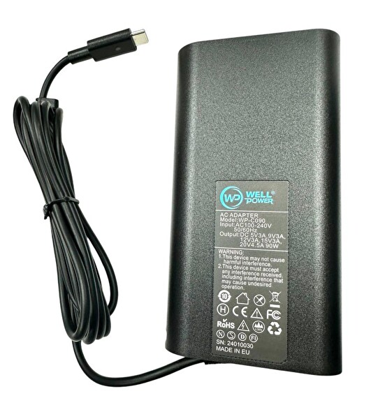 WellPower WNA-C090 5V/9V/12V/15V/20V 90W Type-C Notebook Şarj Adaptör
