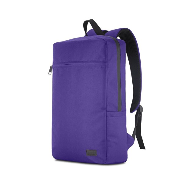 Mila PR-EK103 15.6" Su Geçirmez Kumaş Fermuar Notebook Sırt Çantası Mor