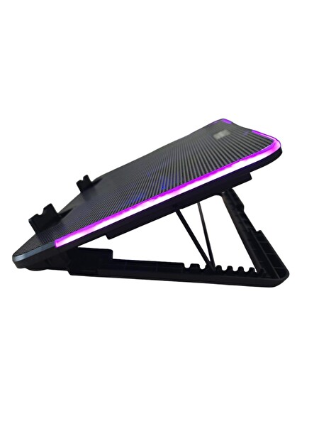 Shuriken ES4-SAMUI Laptop Soğutucu Stant 5 Kademeli -2 Fan- RGB - 2 Port USB (15>17
