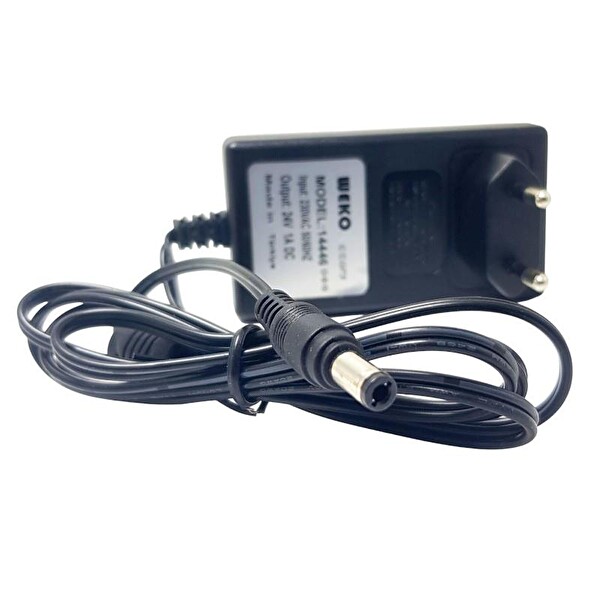 WEKO 24 Volt 1 Amper Plastik Kasa Priz Tipi 5.5x2.5 MM Uçlu Adaptör