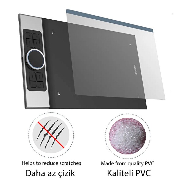 XP-Pen AC79_02 Deco Pro Medium için Koruyucu Protective Film 2 Adet 33x23 CM