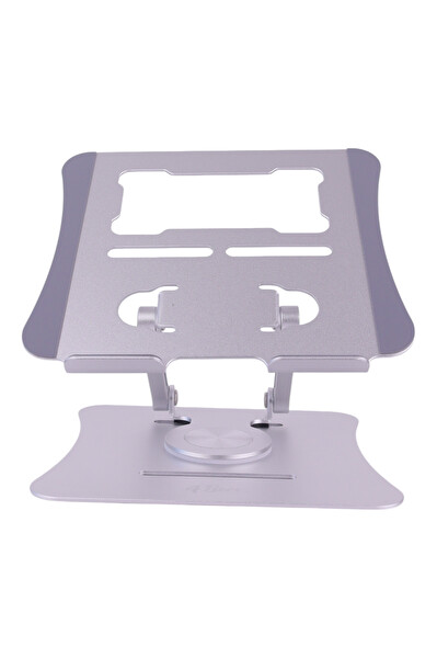 4Berry G68G Metal 360° Döner Yükseklik-Açı Ayarlı Ergonomi Gri Laptop Standı