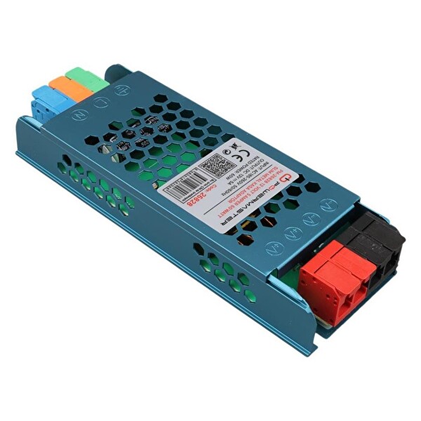 PowerMaster PM-26828 12Volt 5Amper 60Watt Slim Metal Kasa Adaptör 140x50x23mm