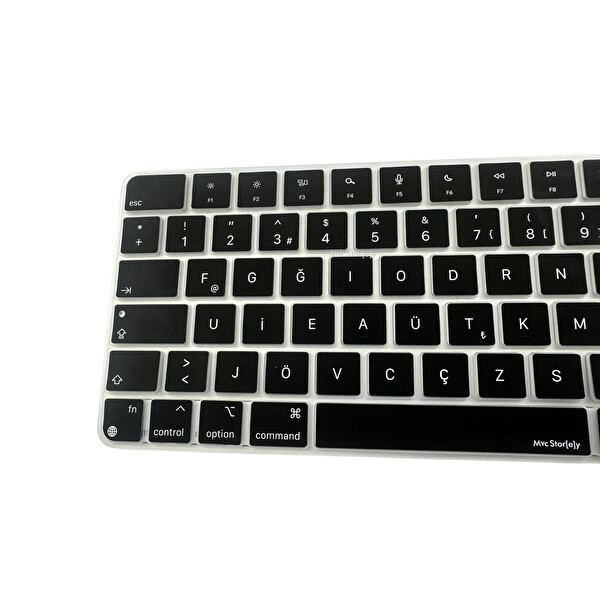 McStorey Apple Magic Keyboard-3 A2449 - A2450 - A3118 - A3203 F Klavye Siyah Koruyucu Kılıf