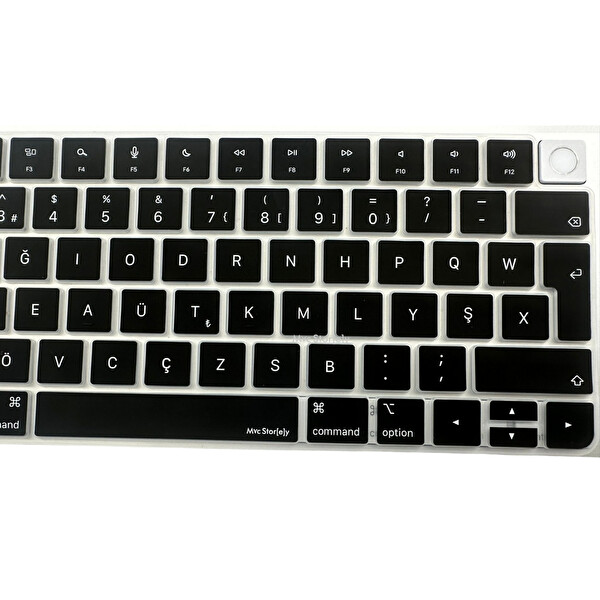 McStorey Apple Magic Keyboard-3 A2449 - A2450 - A3118 - A3203 F Klavye Siyah Koruyucu Kılıf