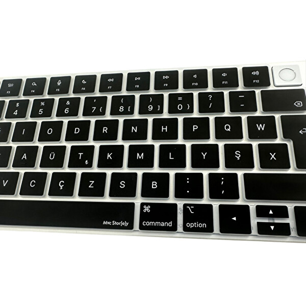 McStorey Apple Magic Keyboard-3 A2449 - A2450 - A3118 - A3203 F Klavye Siyah Koruyucu Kılıf