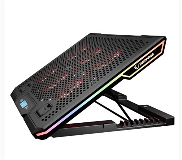 Rampage Blizzard R7 RGB Işıklı 6 Fanlı LCD Ekranlı 2 Usb Soketli 13-15.6