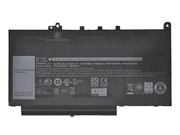 İnfostar Dell Latitude E7270-E7470 Batarya ile Uyumlusı-Pil 7CJRC - 3 cell