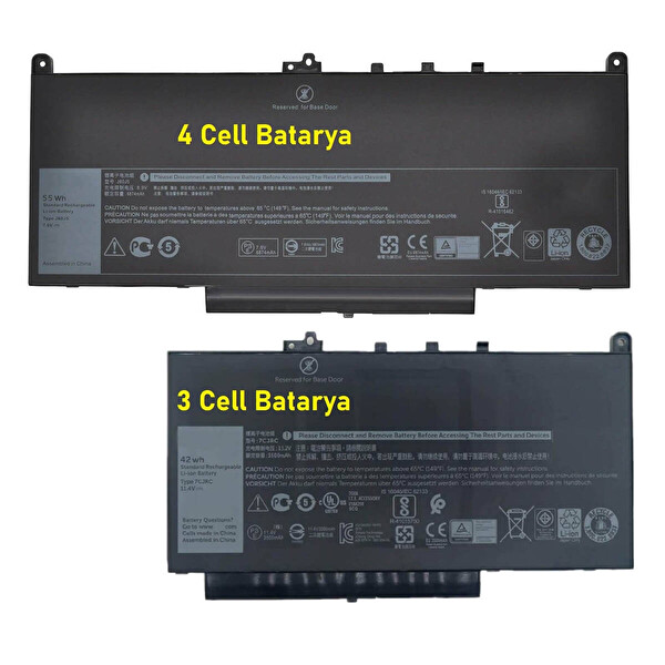 İnfostar Dell Latitude E7270-E7470 Batarya ile Uyumlusı-Pil 7CJRC - 3 cell