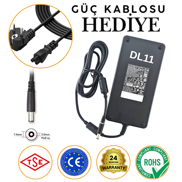 İnfostar Dell ile Uyumlu G3 3579 Servis Tag 79CGYQ2 Adaptör Şarj Aleti Versiyon-2