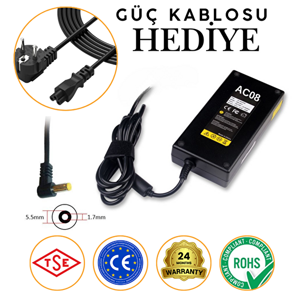İnfostar Acer Predator G3-571 ile Uyumlu Notebook Adaptör Şarj Cihazı