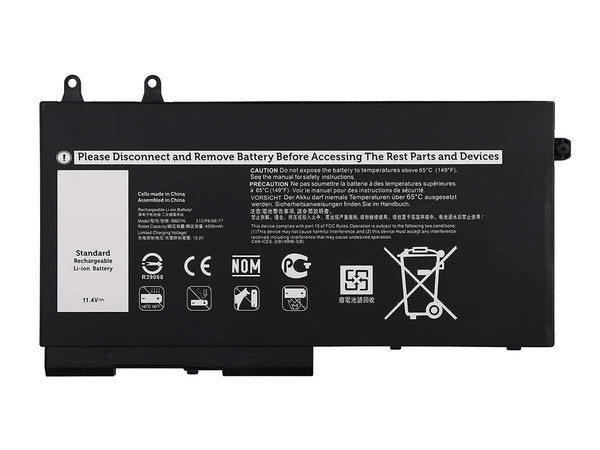 İnfostar Dell ile Uyumlu Latitude 5501 Batarya Pil - 3 Cell