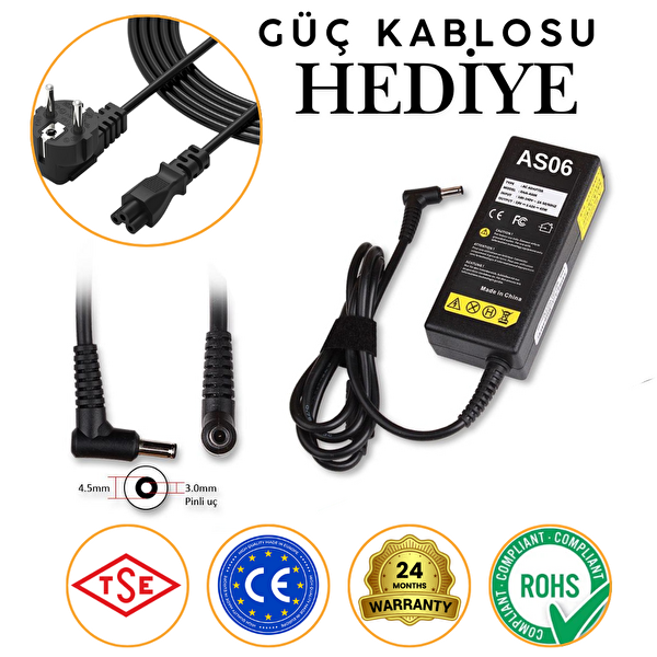 İnfostar Asus P2528LJ-TR352D Notebook Adaptör Şarj Aleti