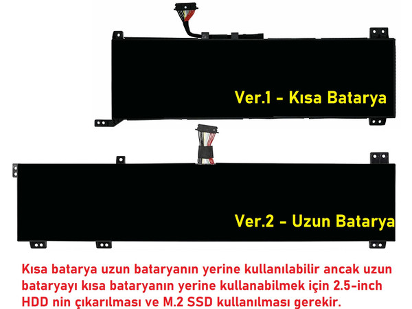 İnfostar Lenovo V155-15API L18C3PF2 -RLL-152 ile Uyumlu Notebook Bataryası Pili
