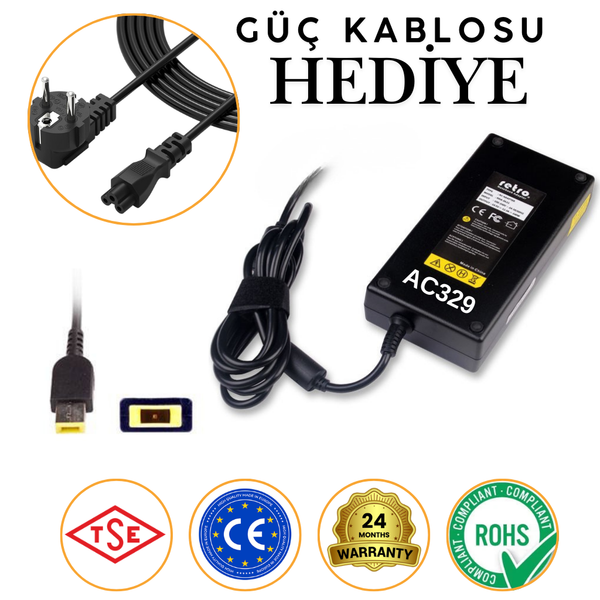 İnfostar Lenovo 4X20E75125 ile Uyumlu Notebook Adaptör Şarj Cihazı
