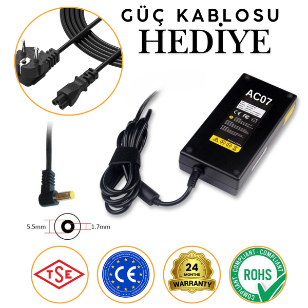 İnfostar Acer KP.13503.006 ile Uyumlu Notebook Adaptör Şarj Cihazı