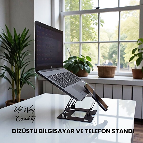 Upway Comfort Style 2 in 1 Sağlam Ve Ergonomik Çok Amaçlı Tablet-Telefon Laptop Standı