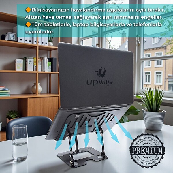 Upway Comfort Style 2 in 1 Sağlam Ve Ergonomik Çok Amaçlı Tablet-Telefon Laptop Standı