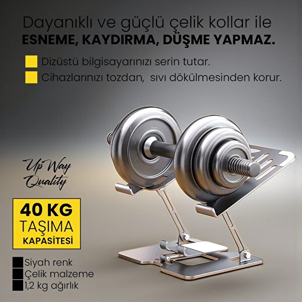 Upway Comfort Style 2 in 1 Sağlam Ve Ergonomik Çok Amaçlı Tablet-Telefon Laptop Standı