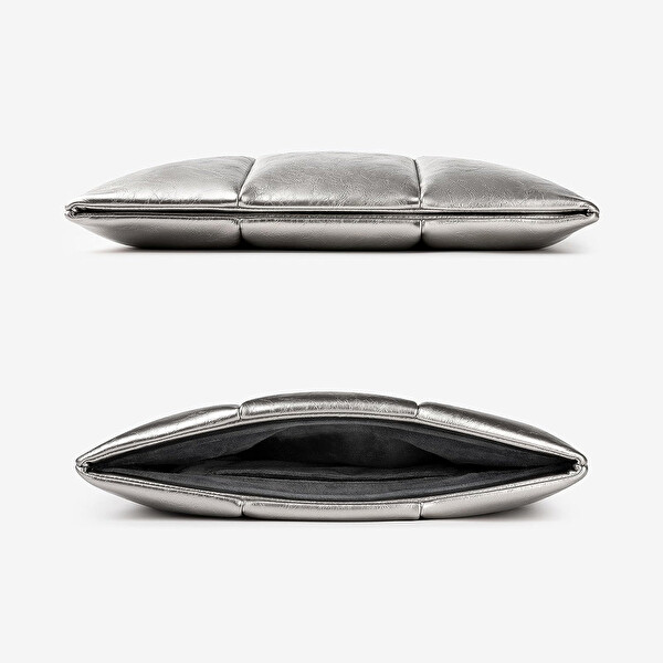 Comfyable Suya Dayanıklı Puffy MacBook Air-Pro Laptop Kılıfı M5-M4-M3-M2-M1 Uyumlu Metalik