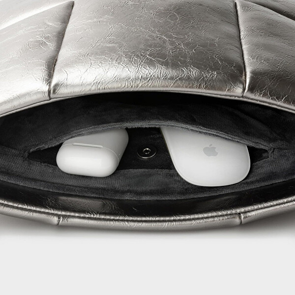 Comfyable Suya Dayanıklı Puffy MacBook Air-Pro Laptop Kılıfı M5-M4-M3-M2-M1 Uyumlu Metalik