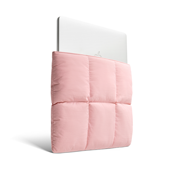 Comfyable Suya Dayanıklı Puffy MacBook Air-Pro Laptop Kılıfı - M5-M4-M3-M2-M1 Uyumlu - Pembe