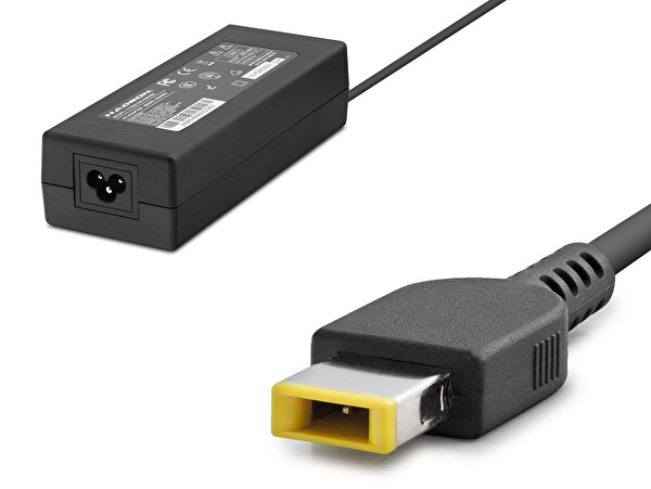 Evimdeyokyok 20V 6.75A 135W Laptop Adaptörü - Usb Tip Sarı Kare Uç Ibm Uyumlu Siyah HD8862