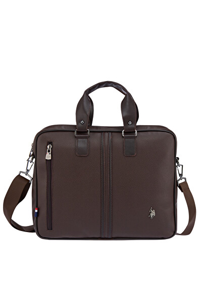 U.S. Polo Assn. 6752 Omuz Askılı Laptop Çantası Evrak Çantası Kahverengi