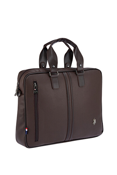 U.S. Polo Assn. 6752 Omuz Askılı Laptop Çantası Evrak Çantası Kahverengi