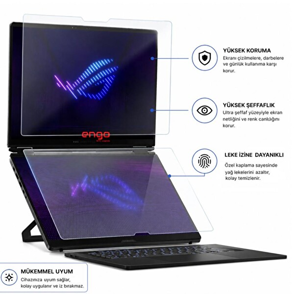 Engo Asus ROG Zephyrus Duo Ekran Koruyucu 16 inç Nano Parlak